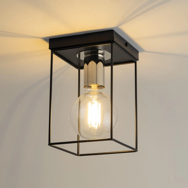 Lampa nasufitowa Vox 40698 Sigma loft metalowa czarna srebrna