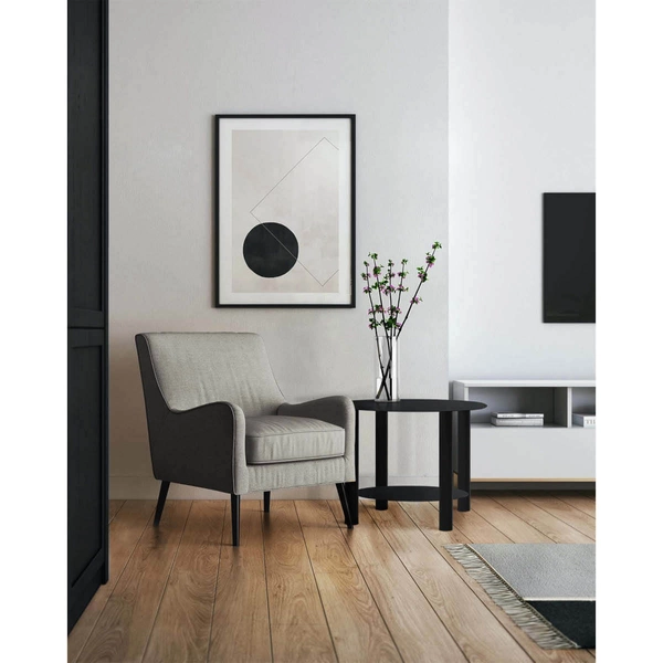 Okrągły kawowy stolik Kaja Home KS-09 STOLIK Kaja do salonu metalowy czarny