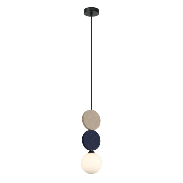 Lampa wisząca do kuchni Andrea PND-59779C-1S-MLTI beżowa czarna