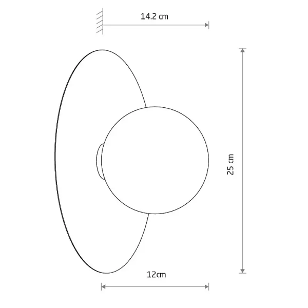 Lampa ścienna kulista SATURN biała granatowa ze szkła 1xG9 ball kula do sypialni 12440