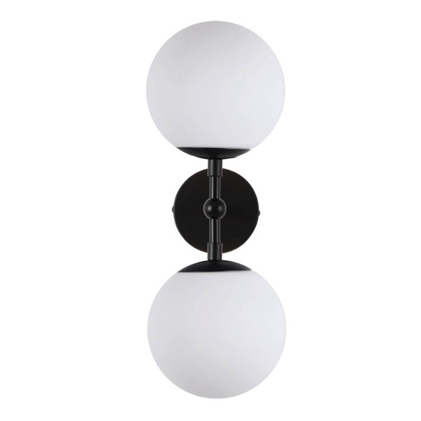 Lampa ścienna kule DORADO LP-002/2W BK Light Prestige loftowy kinkiet czarny biały