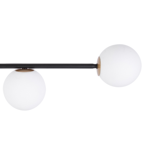 Industrialna LAMPA sufitowa GAMA 33190 Sigma metalowa OPRAWA natynkowa kule balls sticks loftowe molekuły czarne