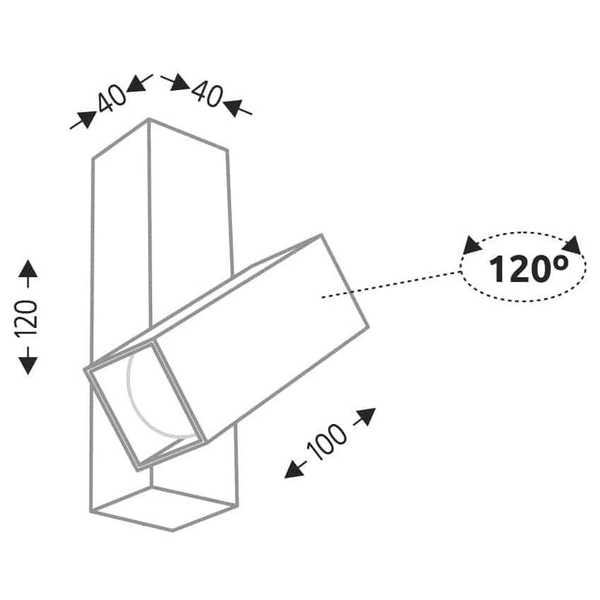 Sufitowa LAMPA industrialna MITSUMA 8001 Shilo metalowa OPRAWA prostokątna regulowana biała