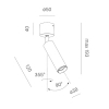 Sufitowa lampa regulowana tubka biała PET next LED 4,5W 3000K spot 16359-M930-WW-00-13