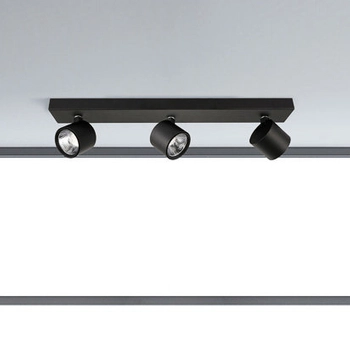 Plafon LAMPA sufitowa BONIVA SPL-2854-3B-BL Italux metalowa OPRAWA regulowane LED 15W 3000K reflektorki na listwie czarne