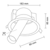 Industrialna LAMPA sufitowa YAKUMO 7806 Shilo okrągła OPRAWA metalowa WPUST regulowana tuba czarna