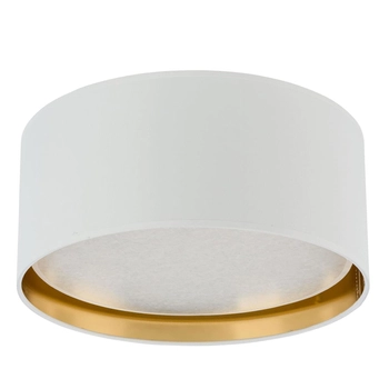 Glamour lampa sufitowa Bilbao 3379 TK Lighting z tkaniny złota biała
