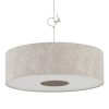 Abażurowa wisząca lampa CEDRO 11666 tkaninowa beżowa