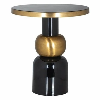 Okrągły stolik kawowy Mose 825173 Richmond Interiors czarny złoty