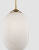 Wisząca LAMPA loftowa ARJONA LE41881 Luces Exclusivas szklana OPRAWA zwis modernistyczny biały mosiądz