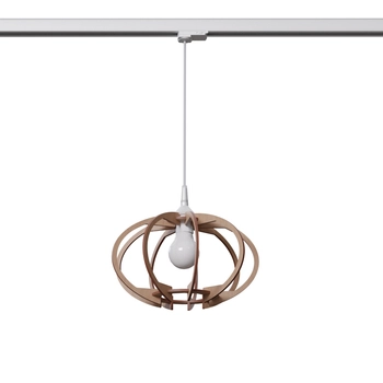 Lampa wisząca drewniana MANDELINO MYL.00205 3-fazowa brązowy biały
