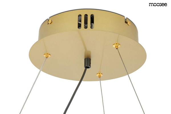Regulowana lampa wisząca Circle LED 75,8W 3000K złoty ring