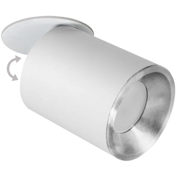 Metalowa lampa podtynkowa PALLAS 314116 tuba do sypialni biała