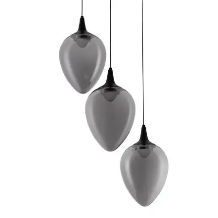 Potrójna lampa wisząca VAZENDO LE45116 LED 18W 3000K szary czarny