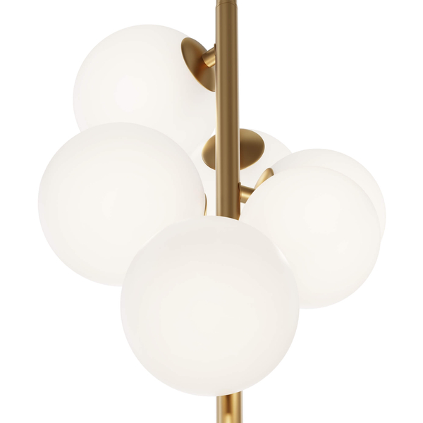 Lampa wisząca Dallas MOD545PL-06BS szklana biała złota