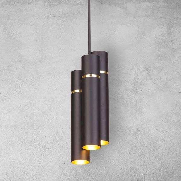 Kaskadowa lampa wisząca Lynx MZ5003 Milagro nad stół czarny złoty