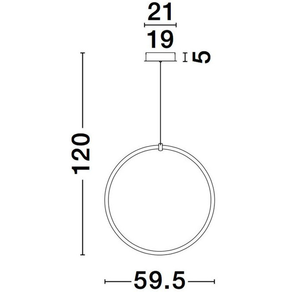 LAMPA wisząca COLON LE41609 Luces Exclusivas metalowa OPRAWA okrągy ZWIS LED 30W 3000K pierścień ring czarny