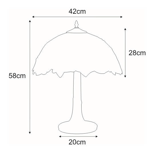 Stojąca lampa Farina K-G161420 witraż na stół multikolor