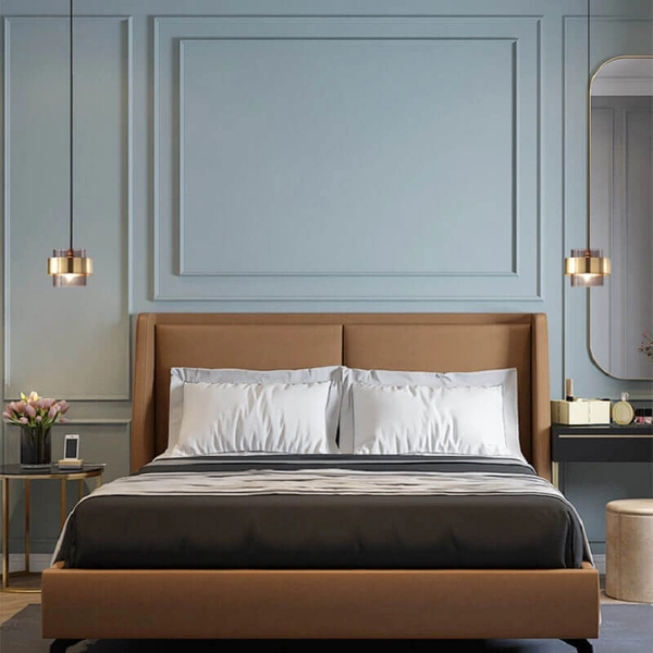 Wisząca lampa loftowa CGBANDBRASS hol mosiądz przydymiona