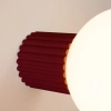Naścienna lampa kulista HALO SL.1747 do łazienki kula biała burgundowa