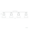 Wielopunktowa lampa sufitowa Retro ABR-RRO-C-4XE14 Abruzzo czarny złoty