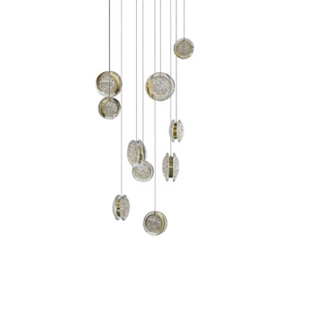 Lampa wisząca kaskada EUFORIA złota AZ6739 10xLED 52W 3000K ściemnialna