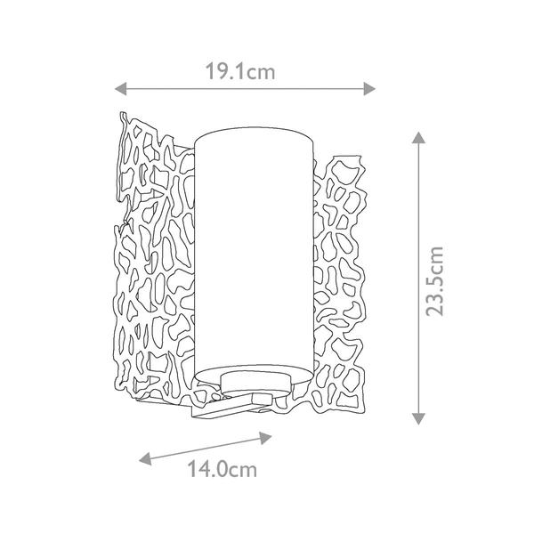 Kinkiet ścienny Silver Coral KL-SILVER-CORAL1 Kichler tuba srebrny