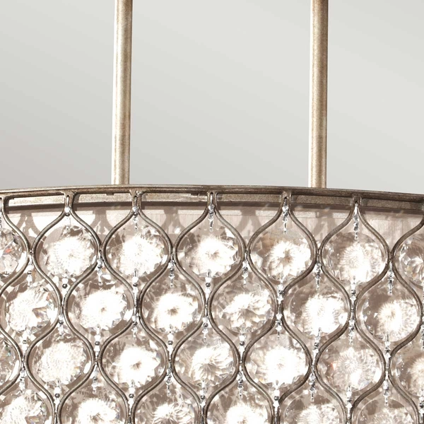 Kryształowa lampa wisząca Lucia FE-LUCIA-P-A glamour srebrna