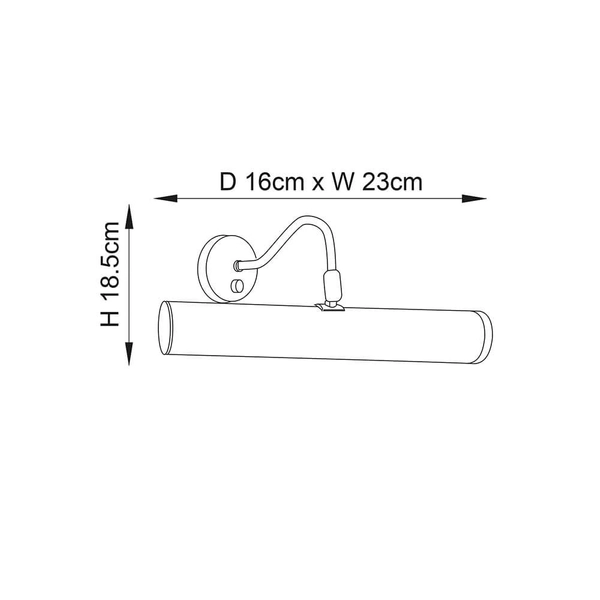 Ścienny kinkiet nad lustro Turner PL200-E14-SWAN Endon metal mosiądz