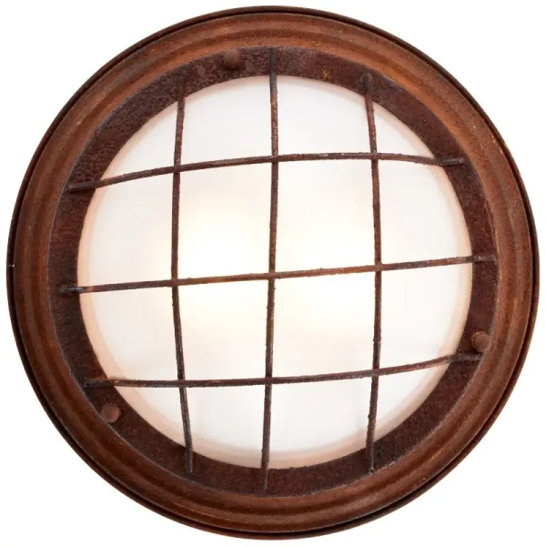 Sufitowa lampa vintage Typhoon 94492/60 na korytarz metalowa rdzawa