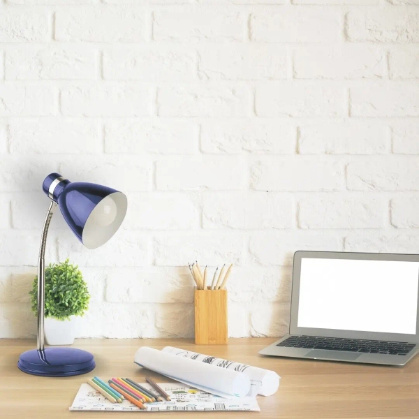 Lampka biurkowa z regulacją Patric 4207 na peszlu niebieski