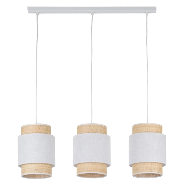 Wisząca lampa potrójna nad stół Boho 5654 TK Lighting ekologiczna biała