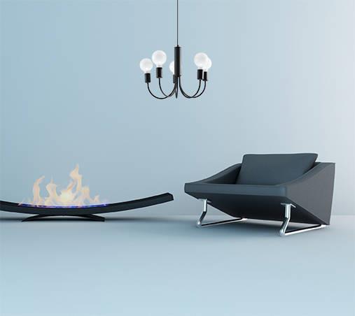 LAMPA wisząca SL.0855 metalowa OPRAWA świecznikowy zwis czarny