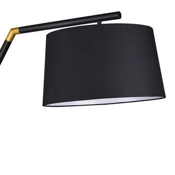 Tekstylna lampa podłogowa Tracy 462100132 Trio do salonu metalowa czarna