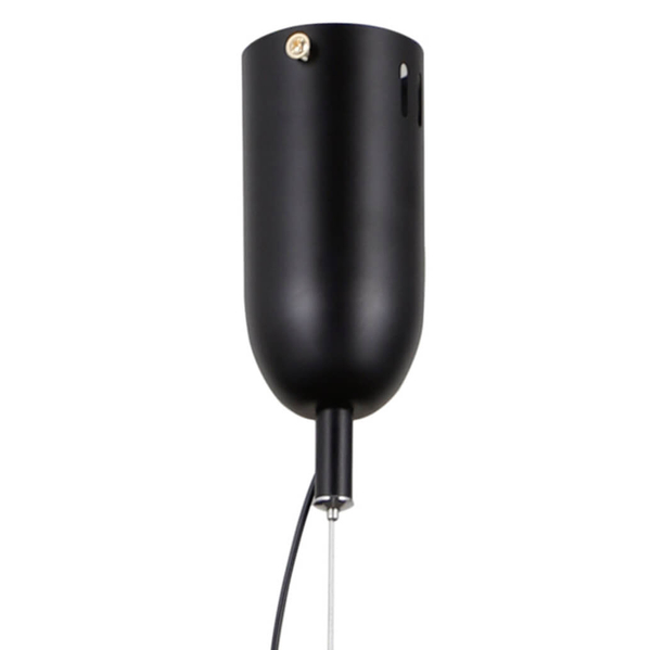 Wisząca lampa Fuente PND-34395-1-BK LED 5W 3000K szkło czarny przezroczysty