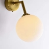Kinkiet LAMPA ścienna DORADO LP-002/1W Light prestige loftowa OPRAWA szklana kula miedziana biała