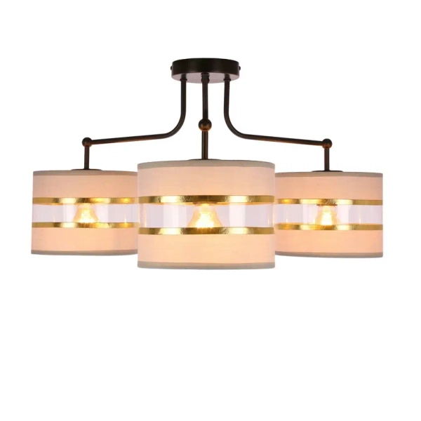 Sufitowa lampa z abażurami Andy 33-00514 biały złoty czarny
