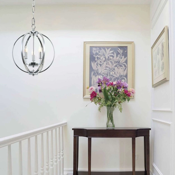 LAMPA wisząca Candi S Orlicki Design metalowa OPRAWA zwis pierścienie rings kula ball chrom