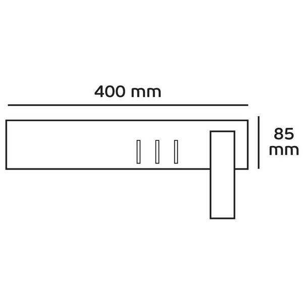 Loftowa OPRAWA ścienna VK/04231/W/W/40/R MDECO metalowa OPRAWA kinkiet LED 15W 3200K regulowana biała