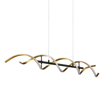 Lampa wisząca spirala SEQUENCE 341810208 Trio LED 45W zmienna barwa metal złota