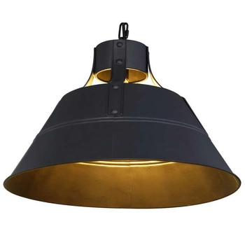 Industrialna LAMPA wisząca GÜNTHER 15366S Globo retro OPRAWA metalowy ZWIS loftowy czarny