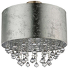 Plafon LAMPA sufitowa AMY 15188D3 Globo abażurowa OPRAWA z kryształkami glamour crystal srebrna przezroczysta