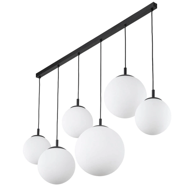 Zwisająca lampa na listwie Esme 4792 bubbles do jadalni biała czarna