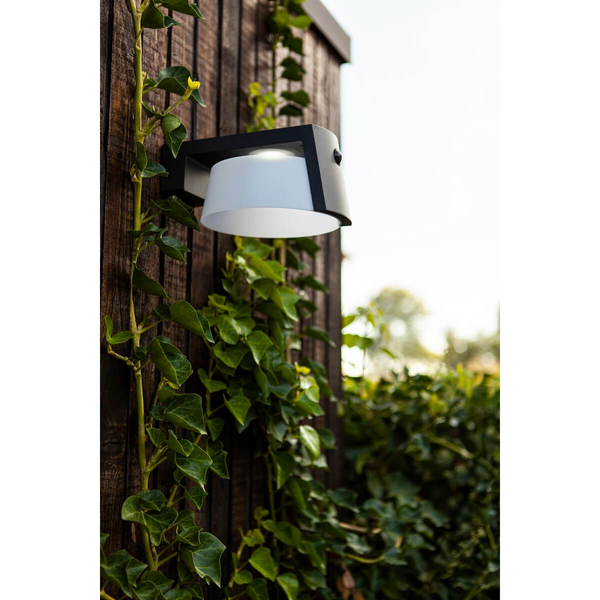 Solarny kinkiet z czujnikiem MOON 6906001118 LED 9,5W 4000K IP44 szary