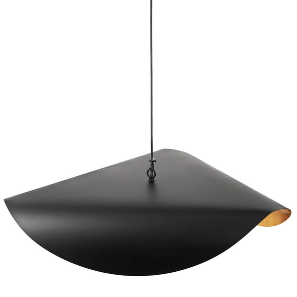 Lampa wisząca ze szklanym kloszem ENZO ST-F22020601-D60 black czarny złoty