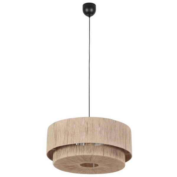 Lampa wisząca do salonu SMILLA 366890136 boho beżowa czarna