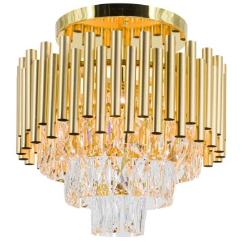 Kryształowa sufitowa lampa Bari 6230/4B TR glamour złoty