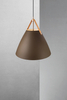 Zwisowa lampa do salonu Strap 84353009 Nordlux skandynawska brązowa