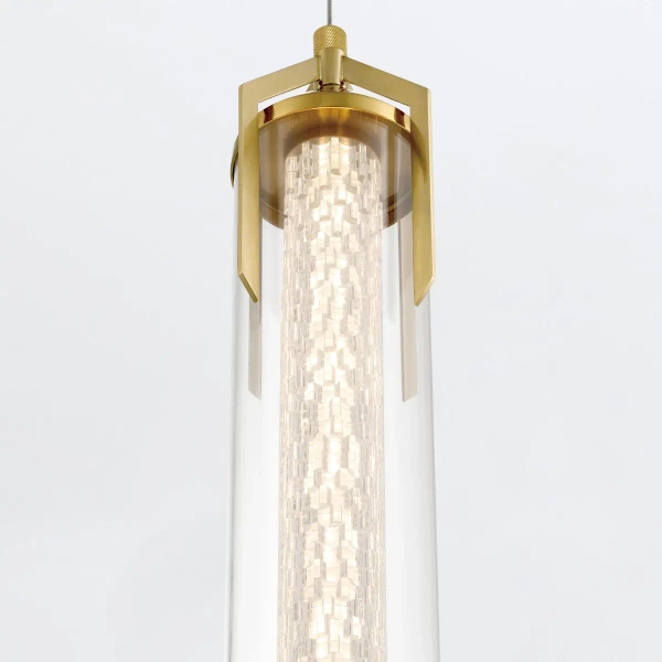 Lampa wisząca tuba szklana Espada QN-ESPADA-1P-BG LED 18W 3000K złoty
