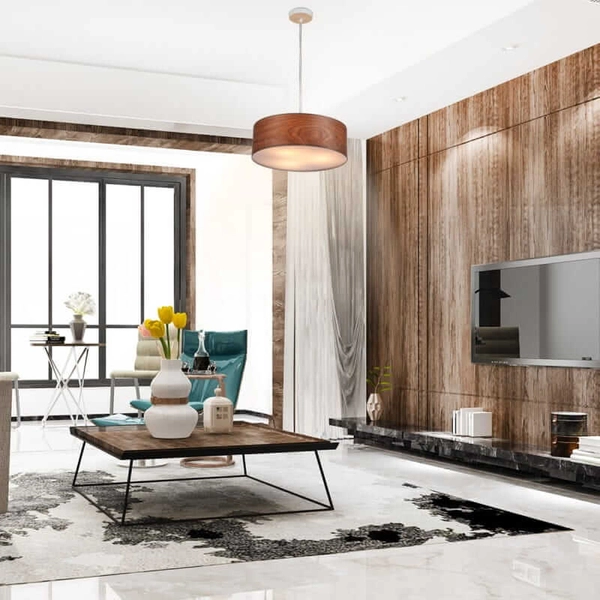 Drewniana lampa wisząca Bosco ABR-LZD-NOVO Abruzzo okrągła drewniany